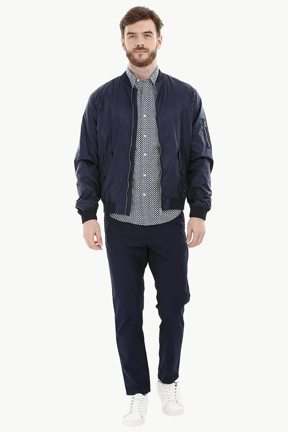 Lightweight Navy Bomber Jacket