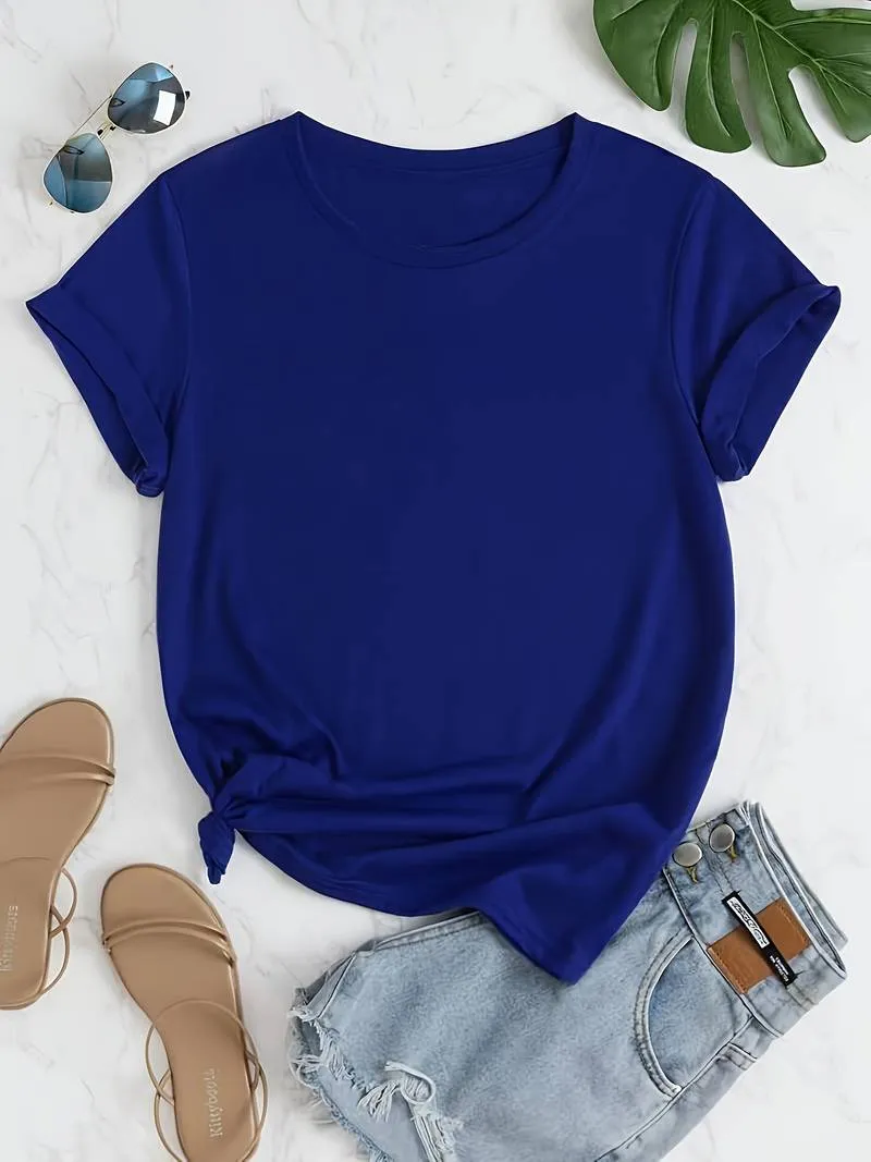 Lily – plain, simple crew neck t-shirt
