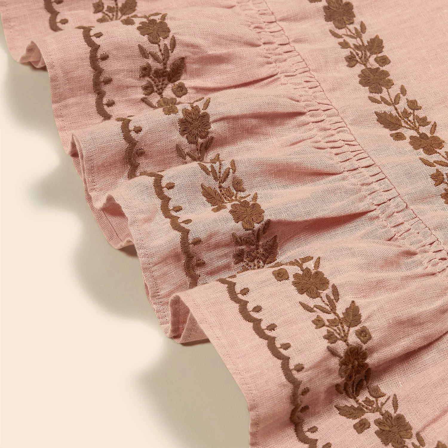 Linen Beulah Dress - Rosewater