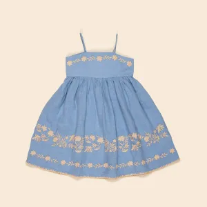 Linen Magrit Sundress - Cornflower