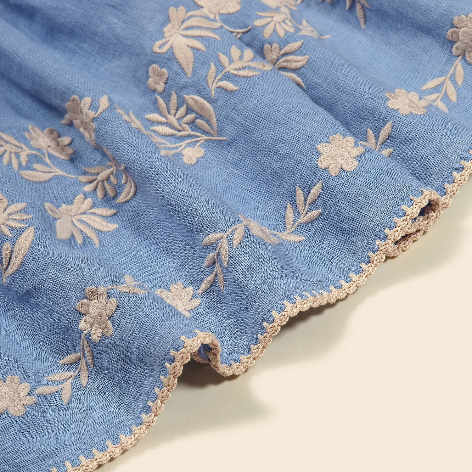 Linen Magrit Sundress - Cornflower