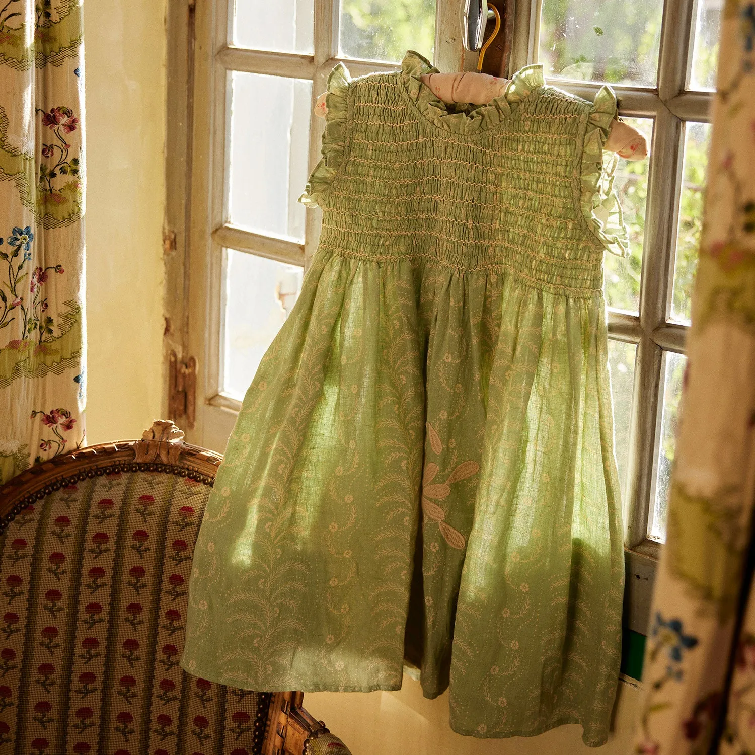 Linen Mia Dress - Wallflower Print