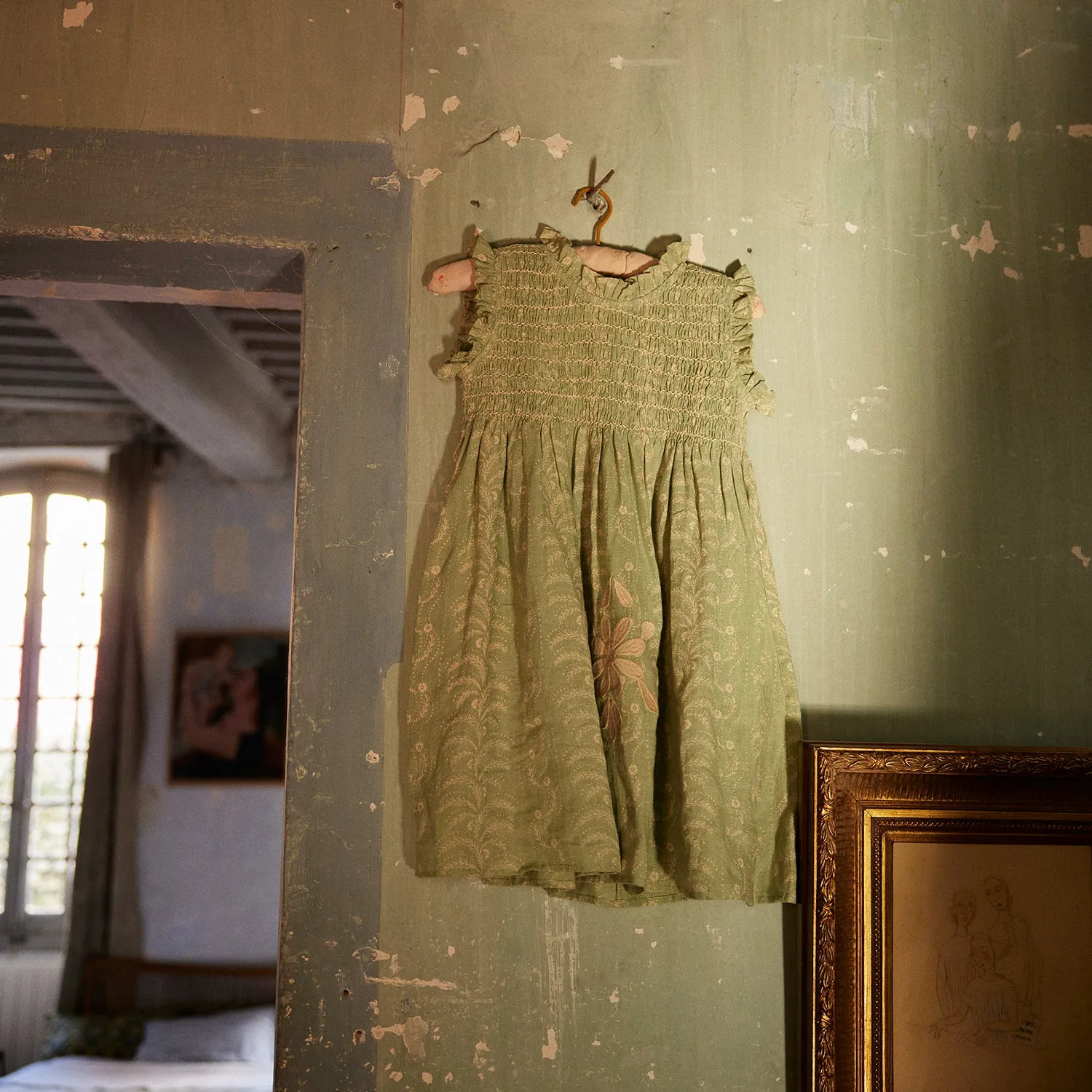 Linen Mia Dress - Wallflower Print