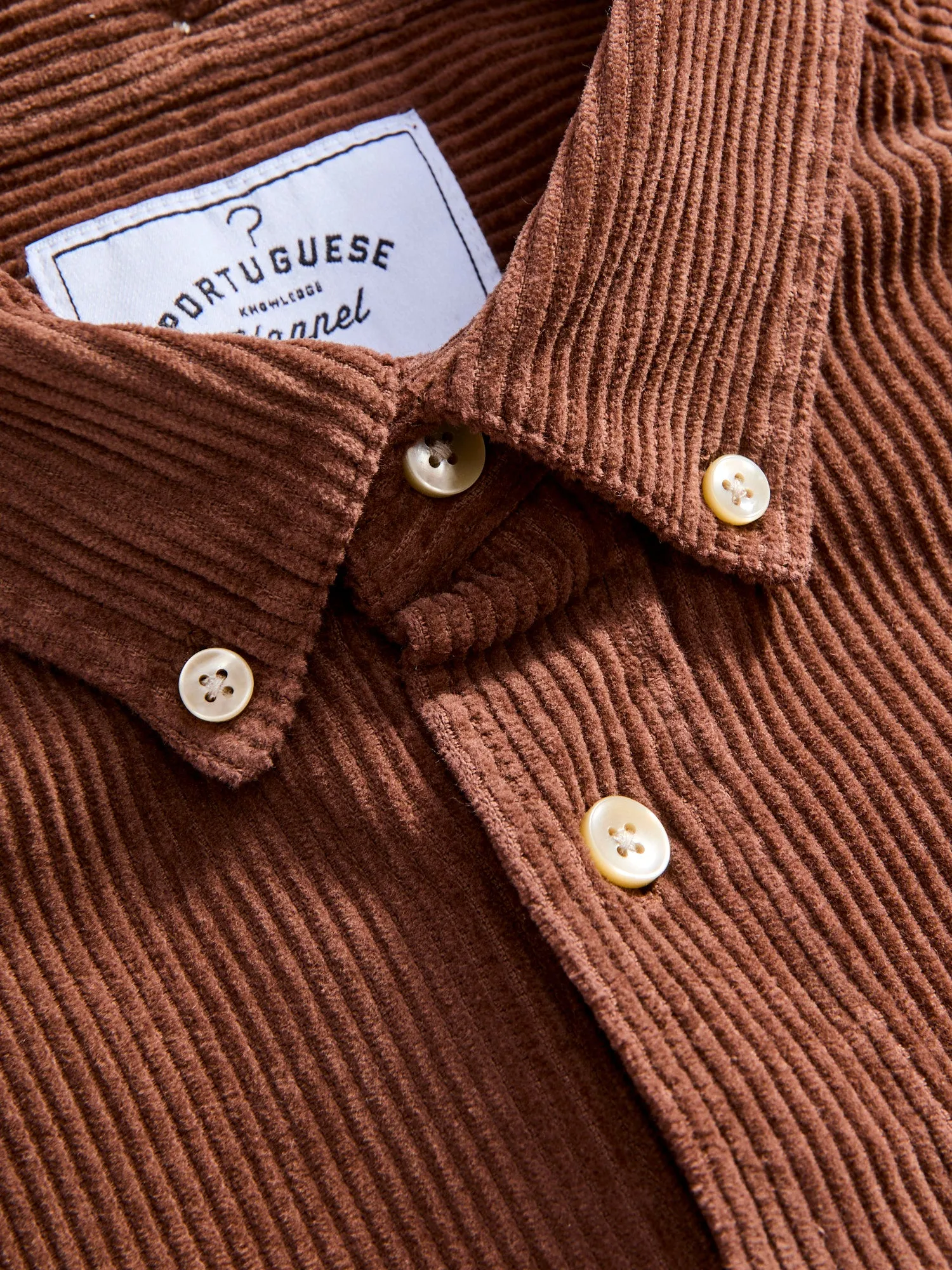 Lobo Button-Up Shirt in Brown