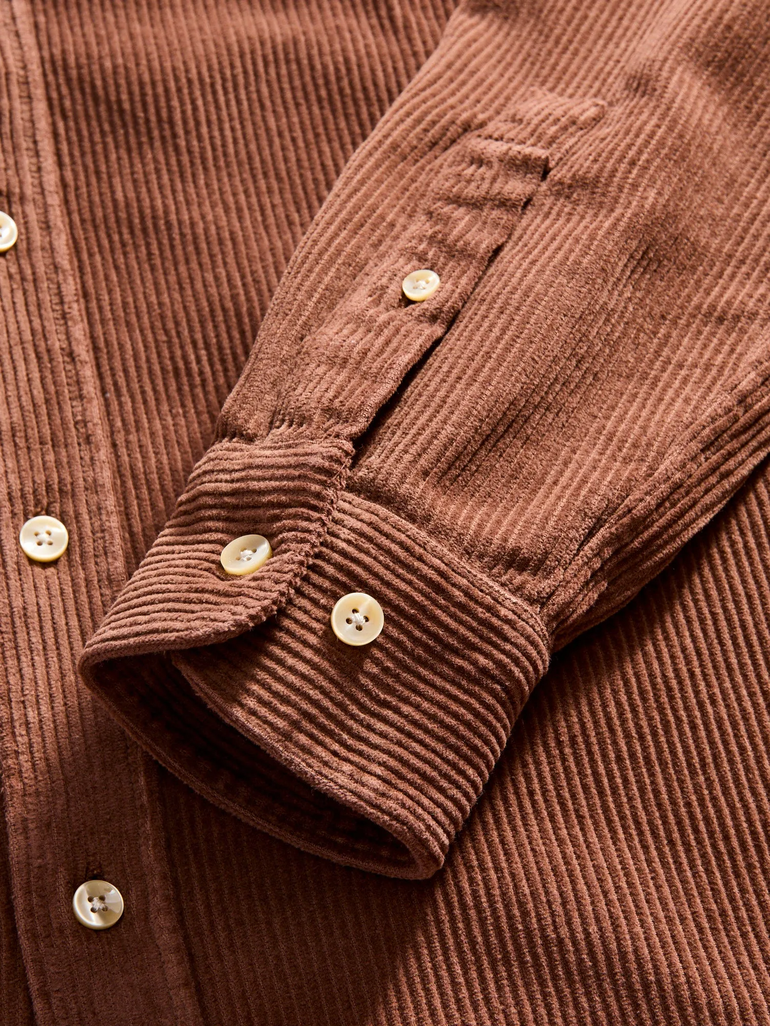 Lobo Button-Up Shirt in Brown