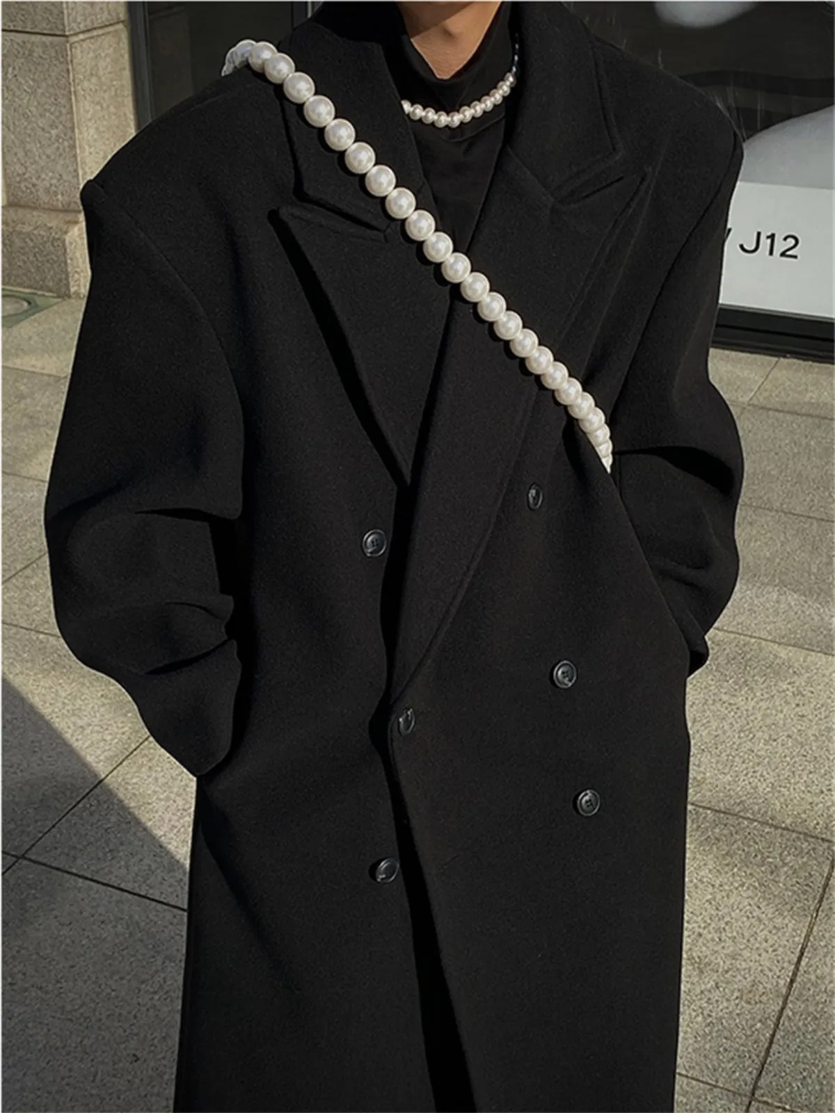 Long Knee-length Woolen Cashmere Coat