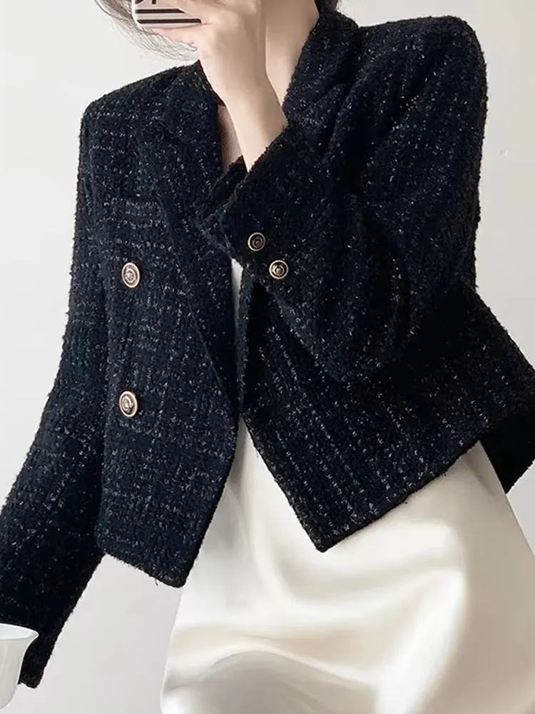 Long Sleeve Office Top Plaid Outerwear