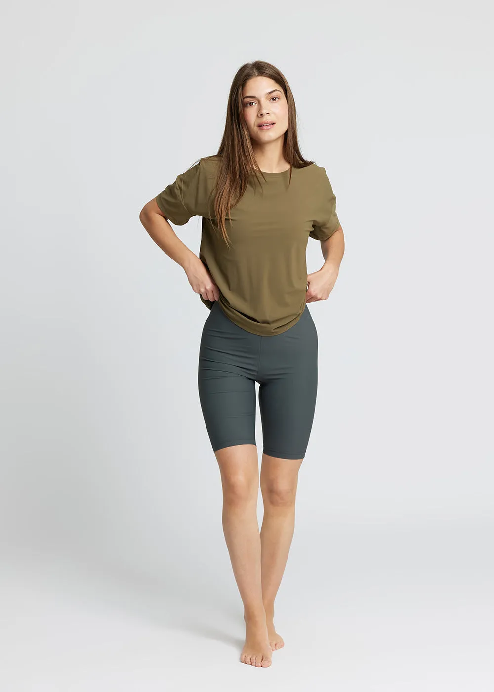 Loose Tee Vela - deep olive