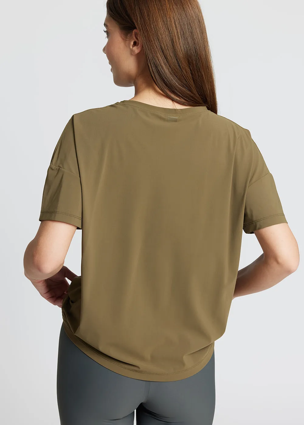 Loose Tee Vela - deep olive
