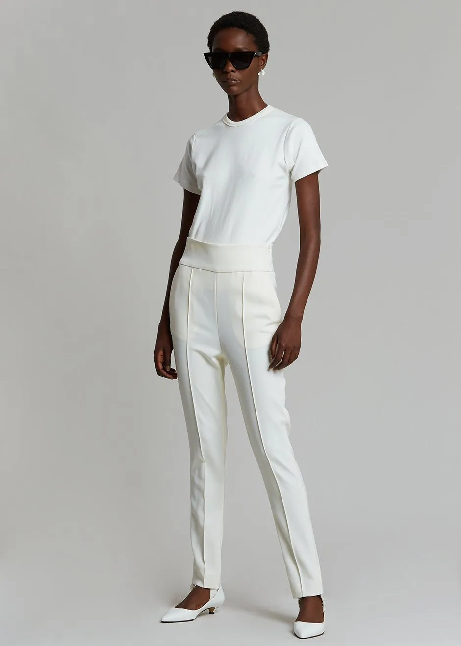 Loulou Studio Pinzon Stirrup Pants - Ivory