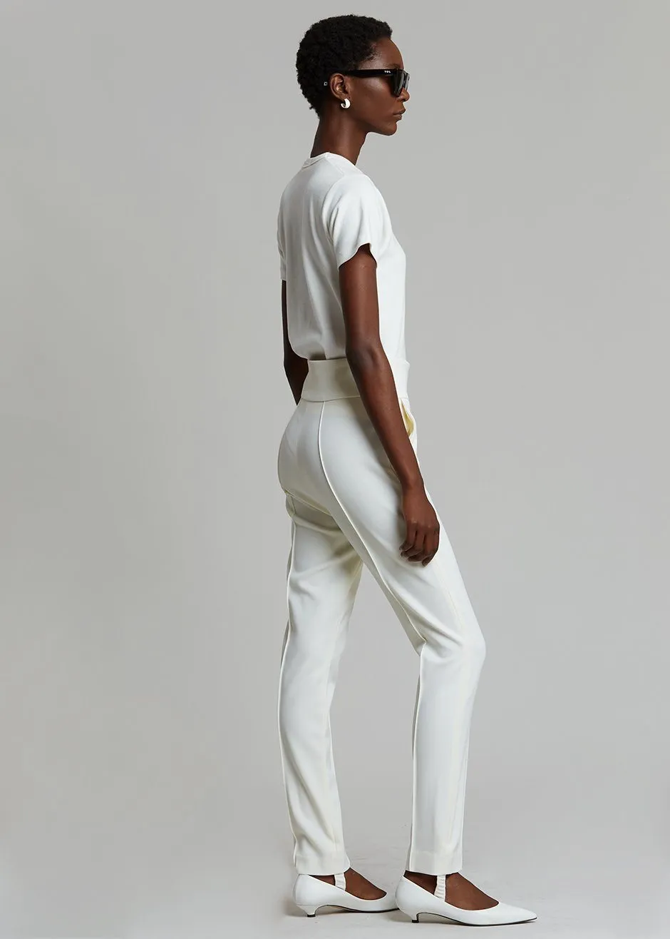 Loulou Studio Pinzon Stirrup Pants - Ivory