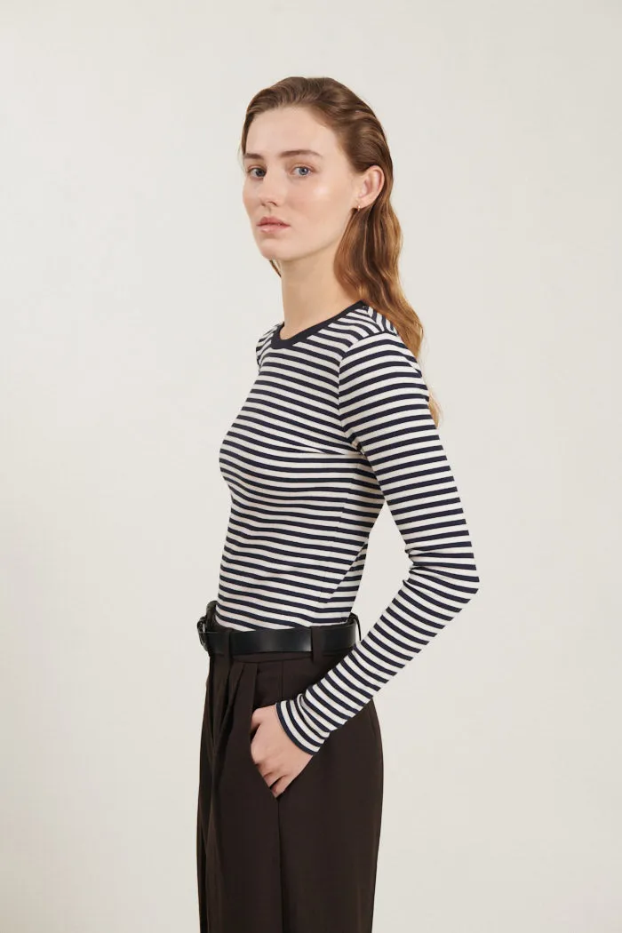 Ludmilla LS Tee - Birch/Navy