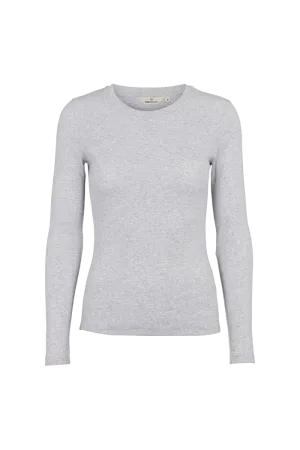 Ludmilla LS Tee - Light Grey Mel.