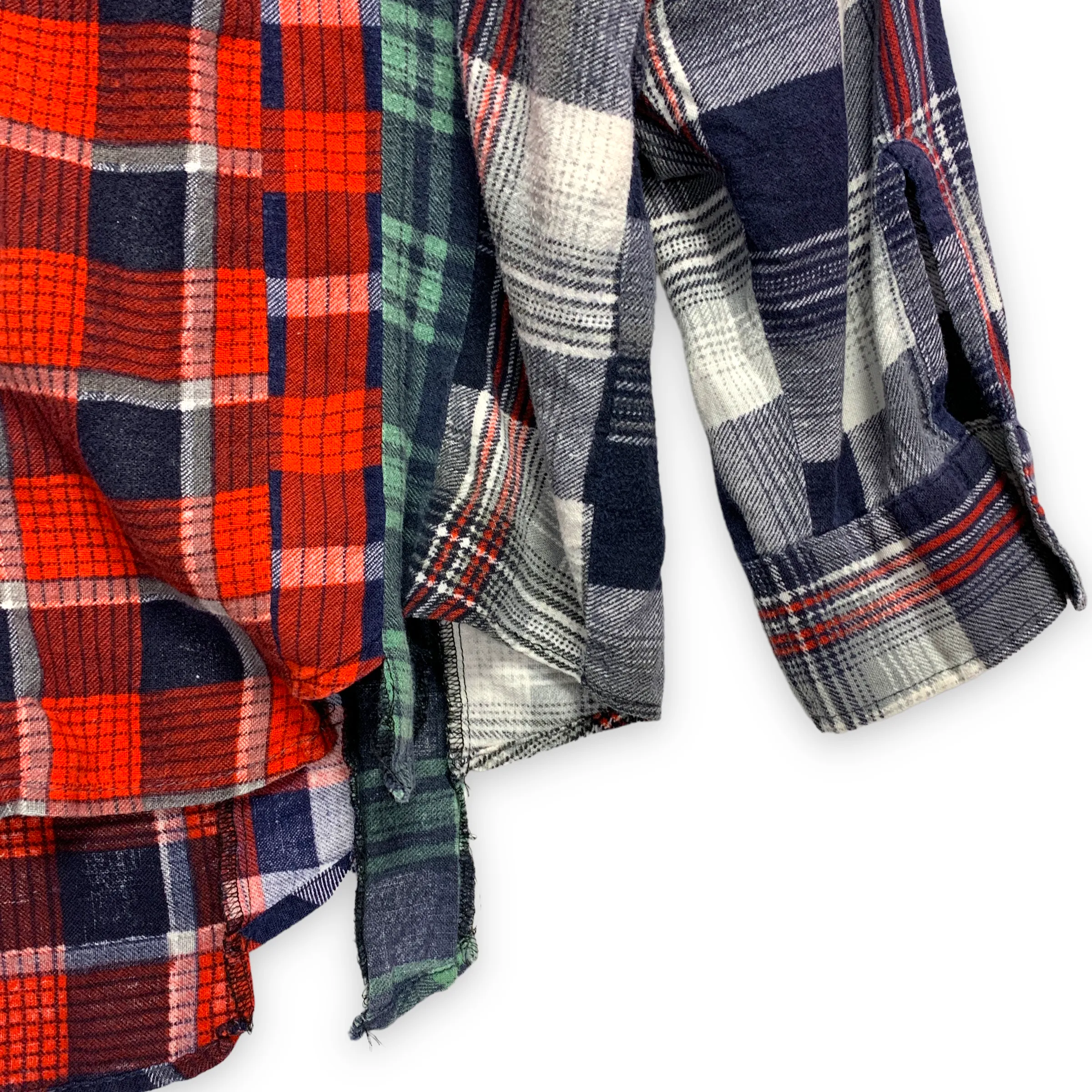 [M] Needles Rebuild 7 Cut Oversized Flannel Shirt