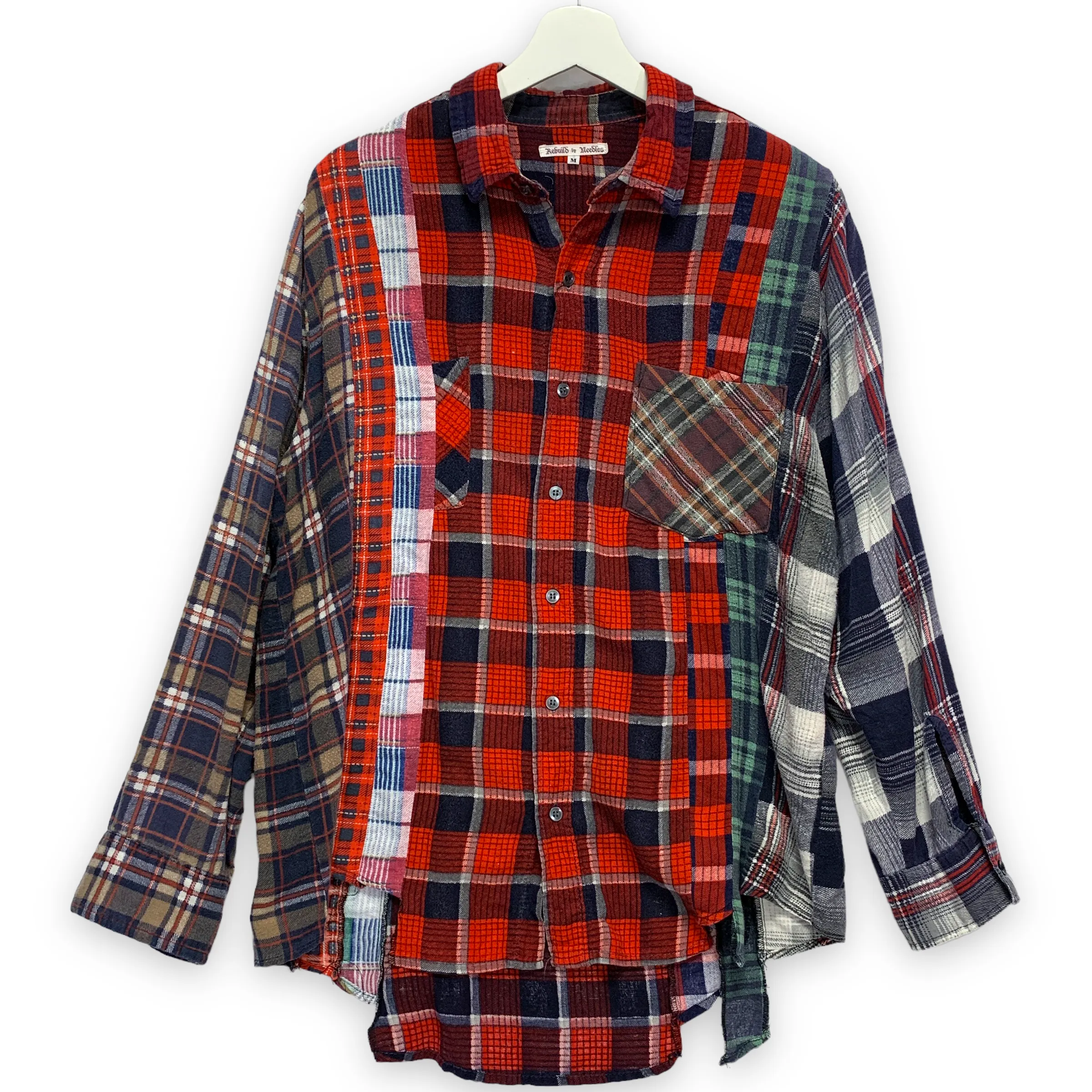 [M] Needles Rebuild 7 Cut Oversized Flannel Shirt