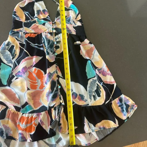 MAAJI Women’s Button Detail Multi-color Sundress with Adjustable Spagetti Straps