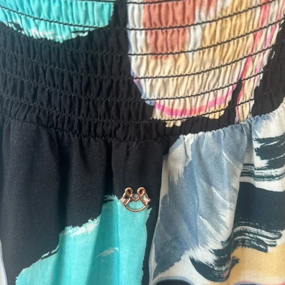MAAJI Women’s Button Detail Multi-color Sundress with Adjustable Spagetti Straps