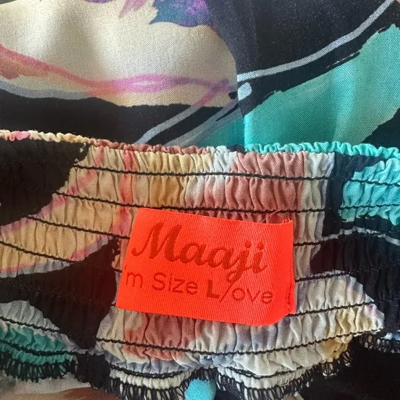 MAAJI Women’s Button Detail Multi-color Sundress with Adjustable Spagetti Straps