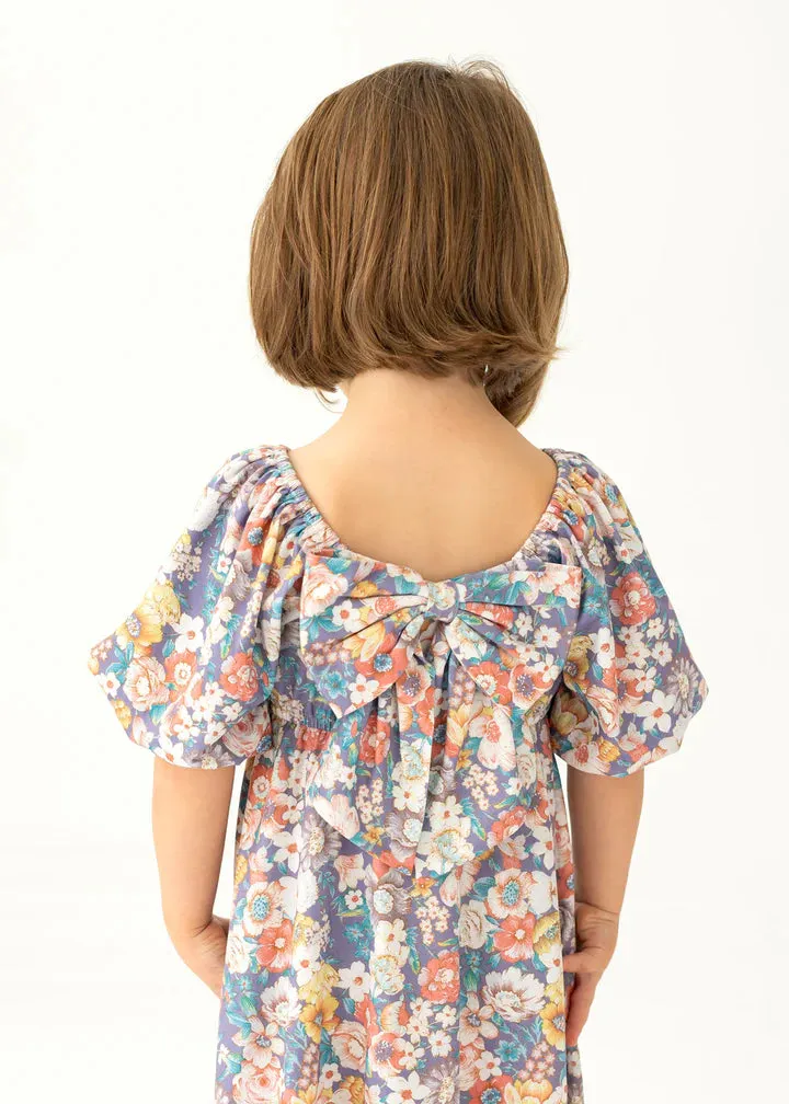 Mabel and Honey Flower Mae Floral Dress (Attached Bow in Back)