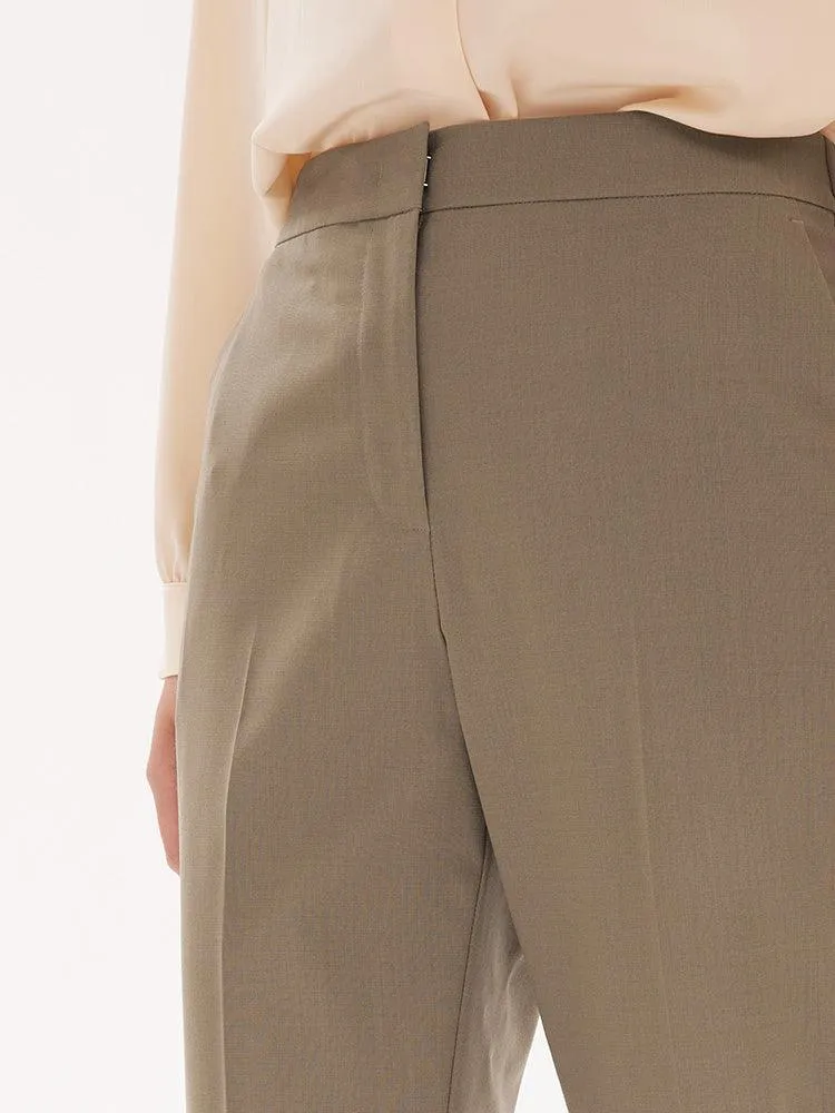 Machine Washable Worsted Wool Ankle Pants