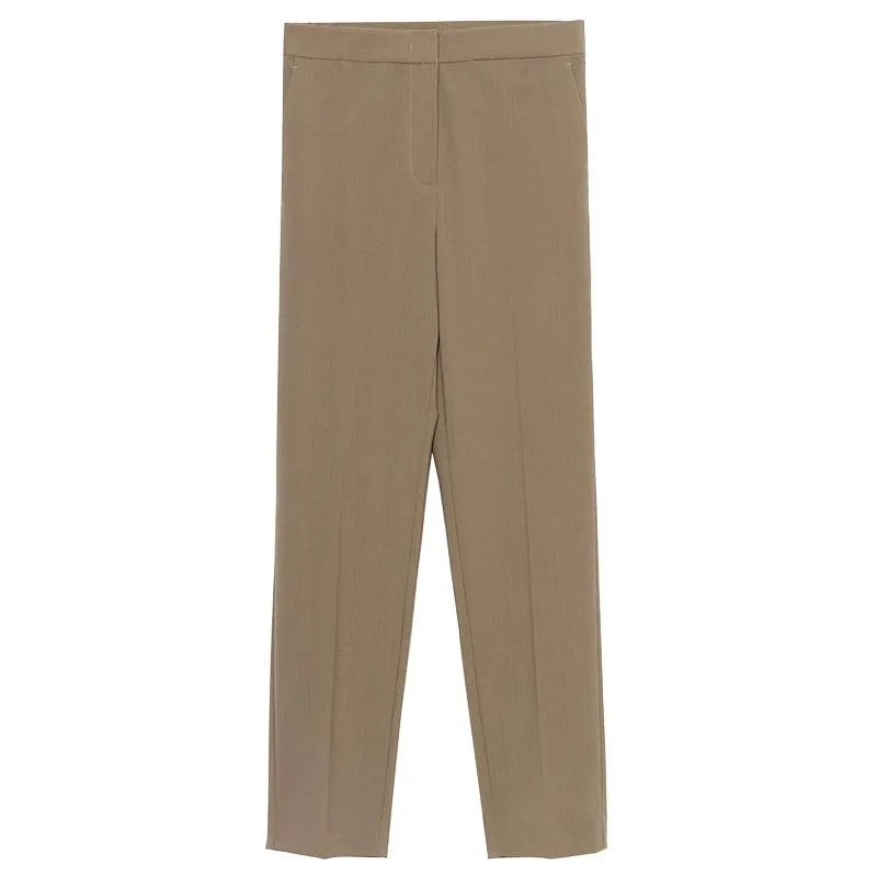 Machine Washable Worsted Wool Ankle Pants