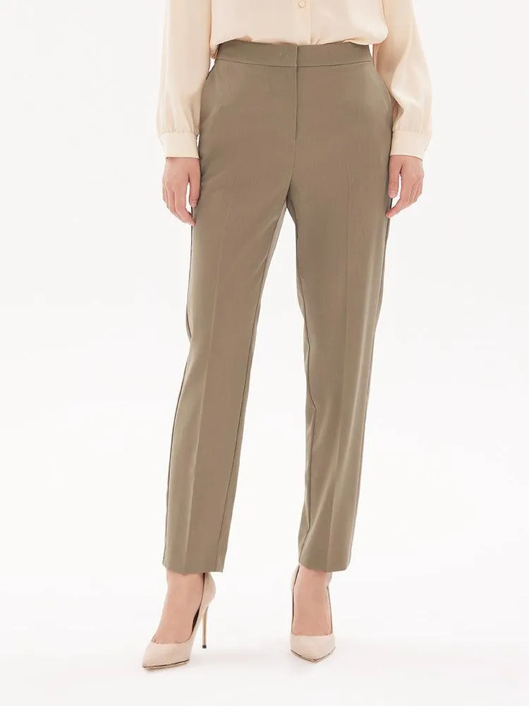 Machine Washable Worsted Wool Ankle Pants