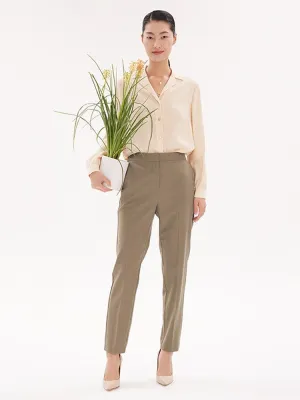 Machine Washable Worsted Wool Ankle Pants