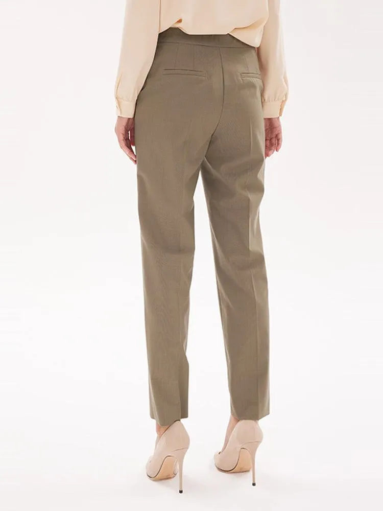 Machine Washable Worsted Wool Ankle Pants