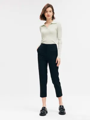 Machine Washable Worsted Wool Tapered Pants