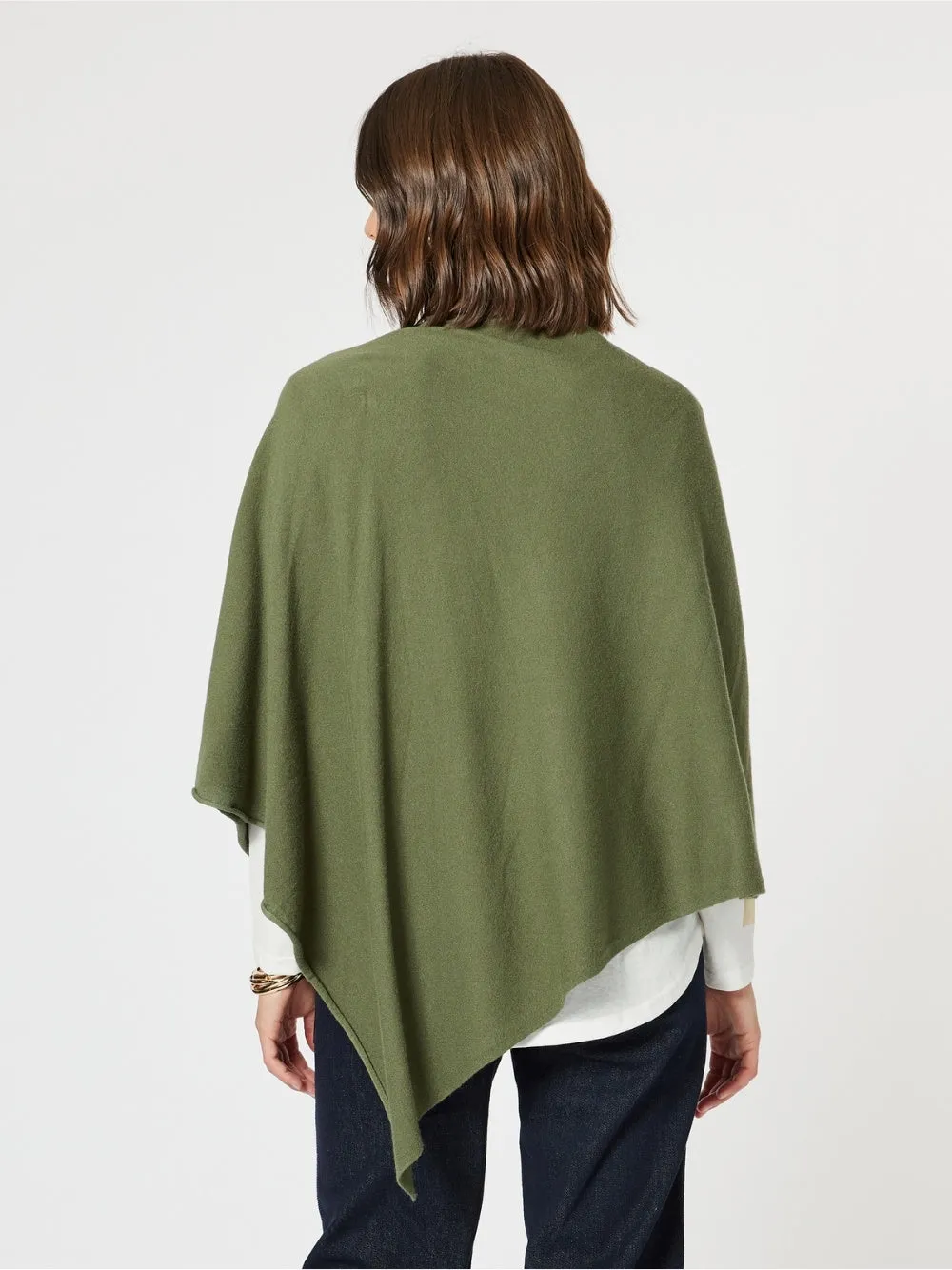 Macy Knit Poncho - Khaki