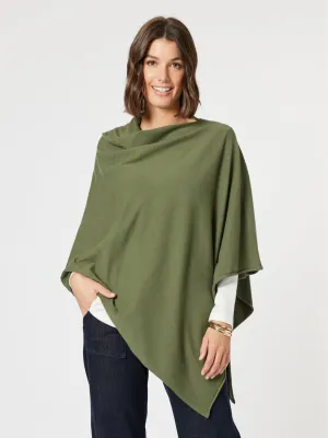 Macy Knit Poncho - Khaki