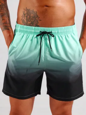 Manfinity VDAYZ Men Ombre Drawstring Waist Swim Trunks