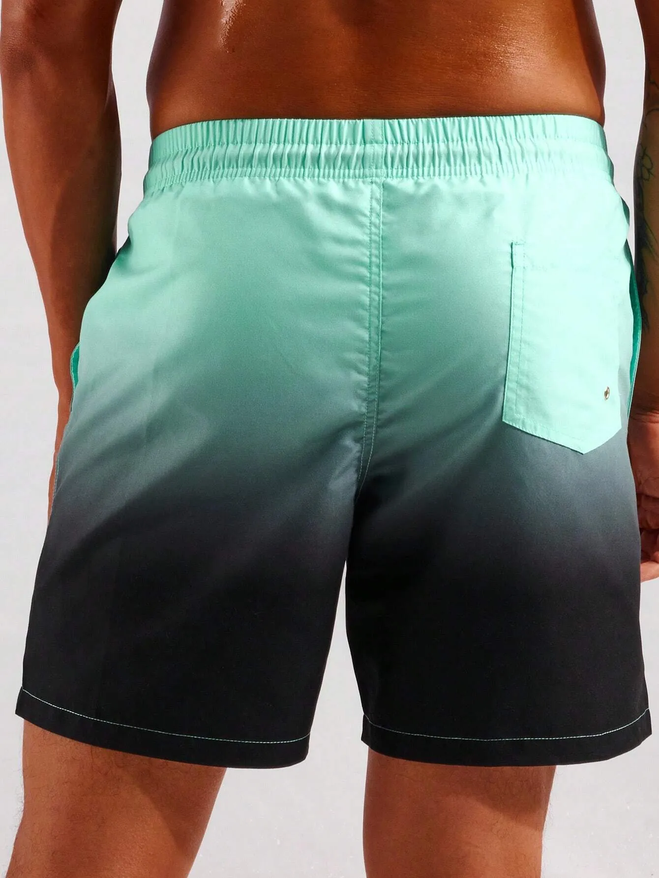 Manfinity VDAYZ Men Ombre Drawstring Waist Swim Trunks