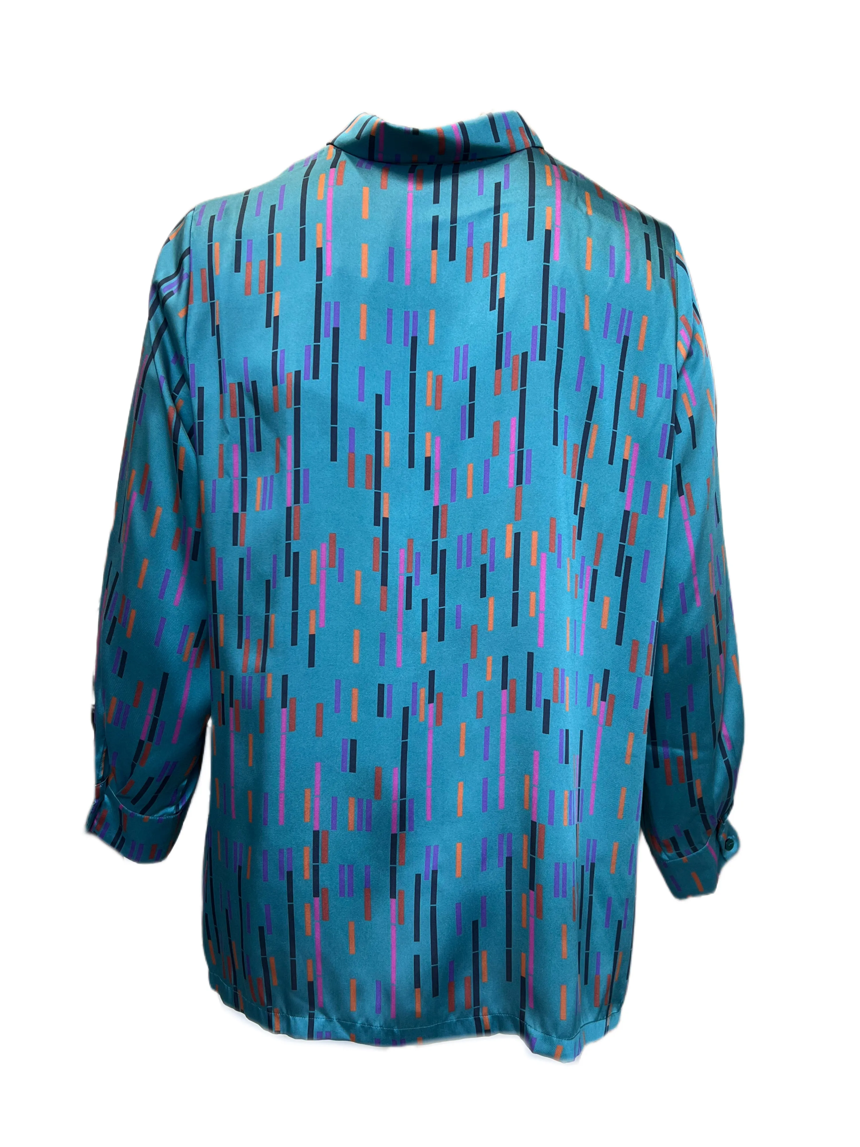 Marina Rinaldi Women's Blue Baltico Button Down Shirt NWT