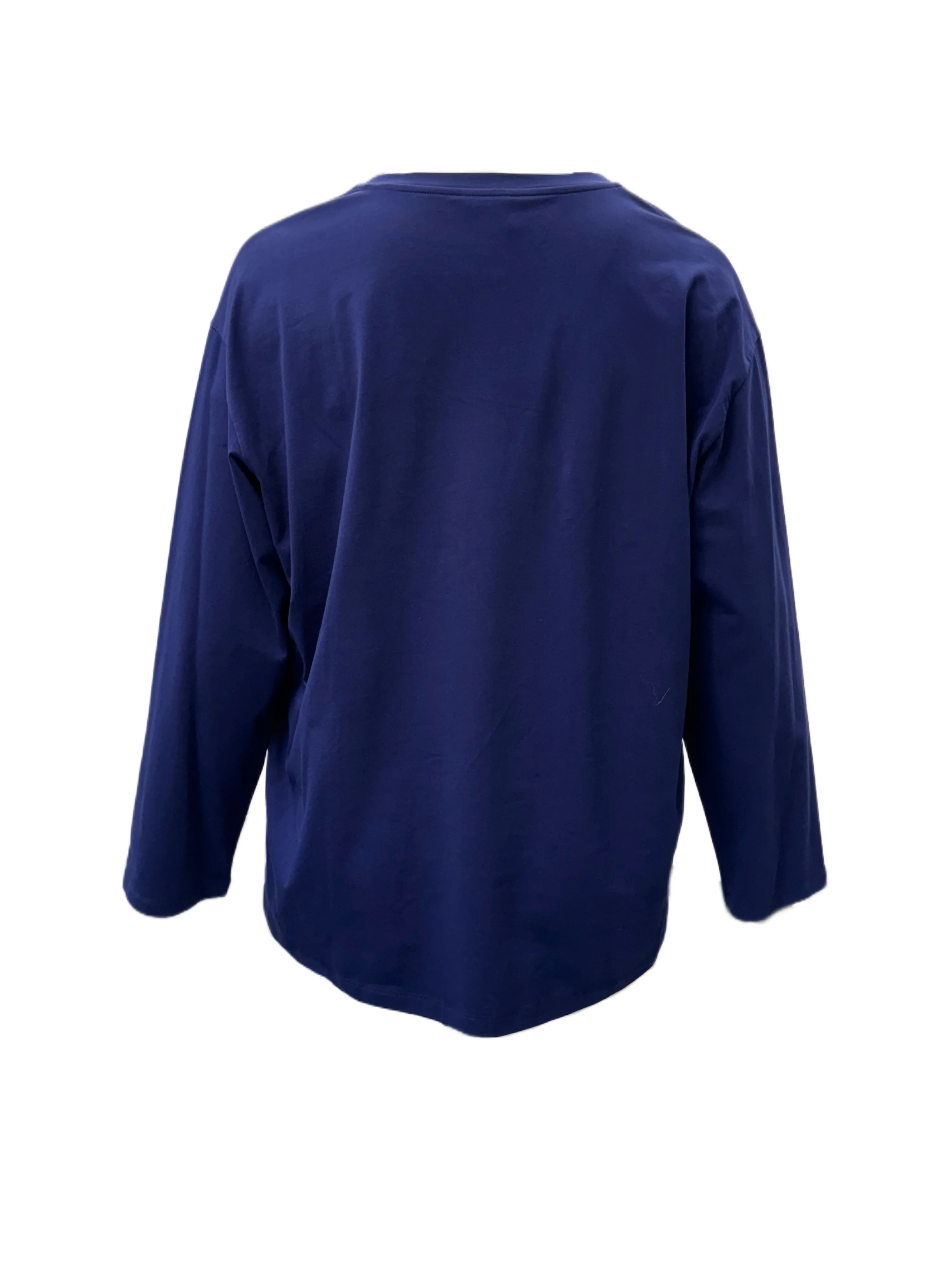 Marina Rinaldi Women's Blue Vampiro Pullover Shirt NWT