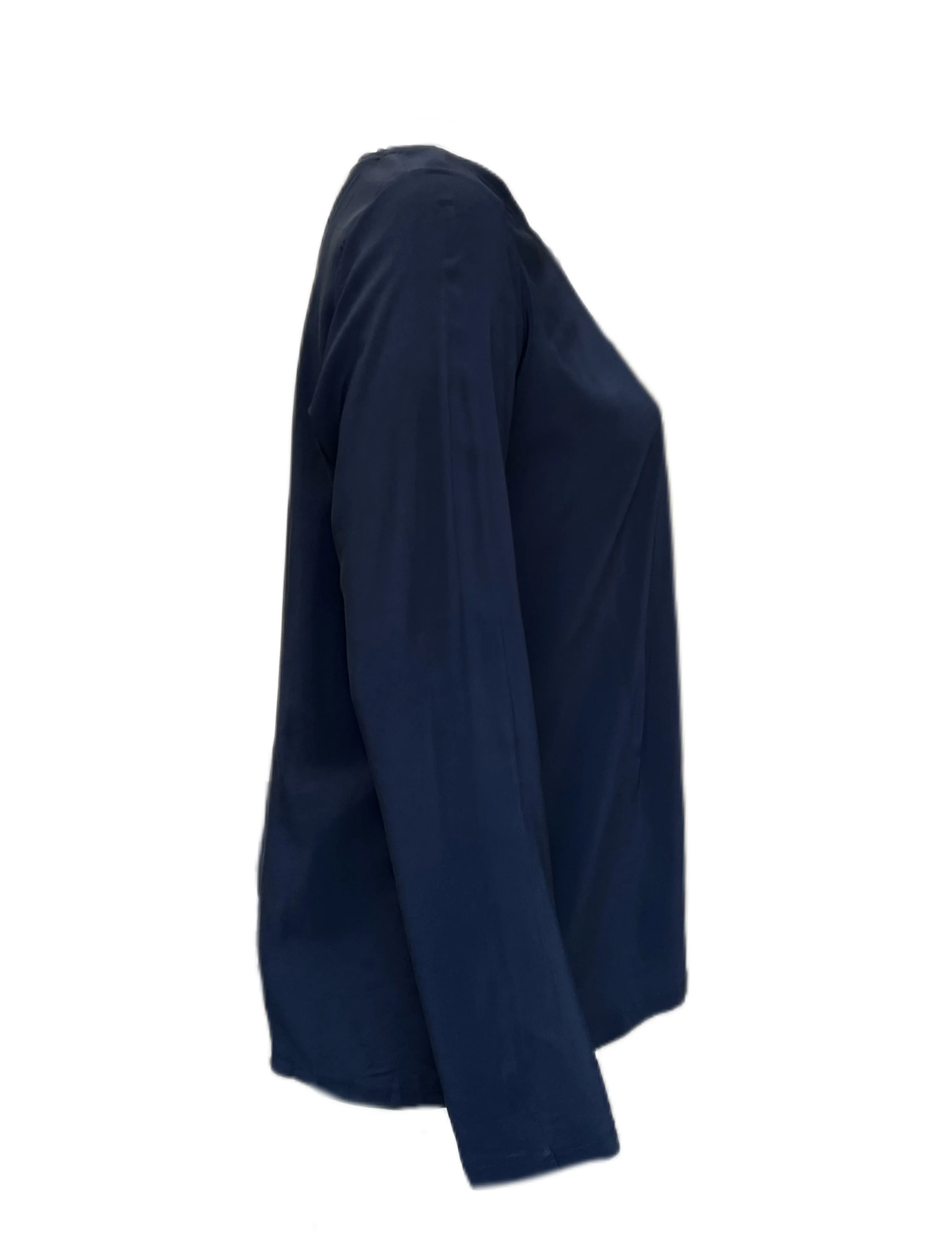 Marina Rinaldi Women's Navy Battello Blouse NWT