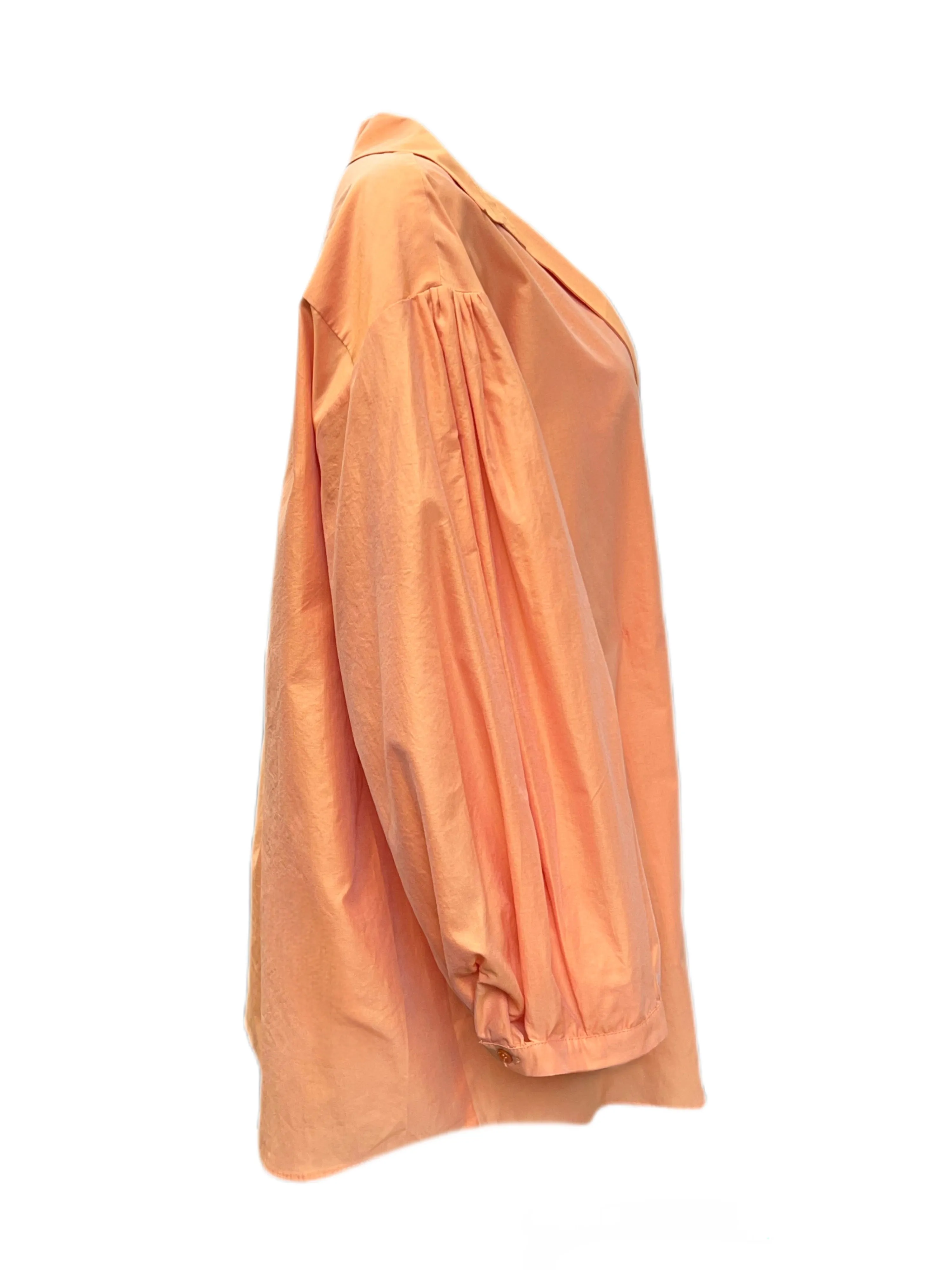 Max Mara Women's Orange Silver Wrap Shirt Size 14 NWT