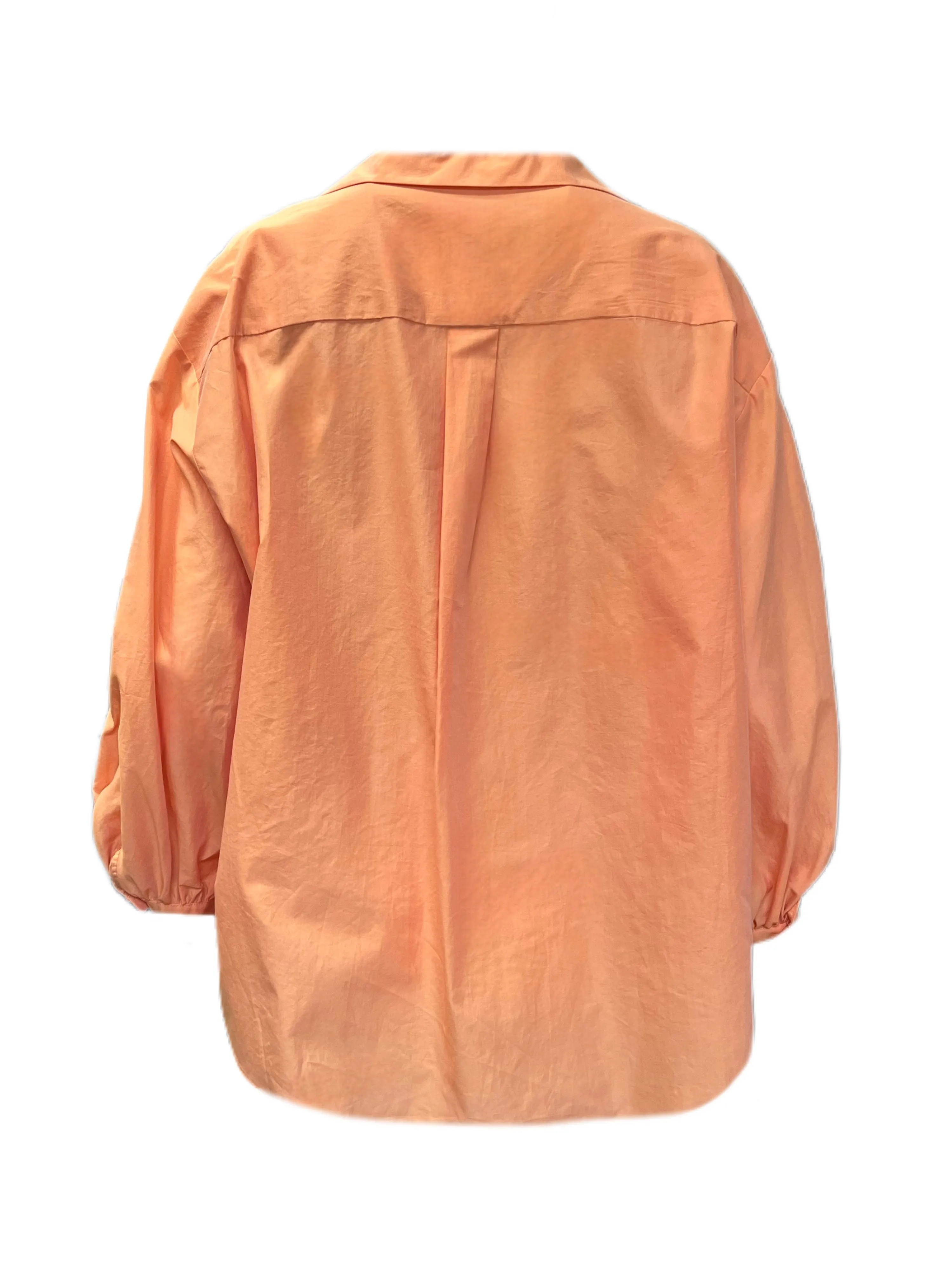 Max Mara Women's Orange Silver Wrap Shirt Size 14 NWT