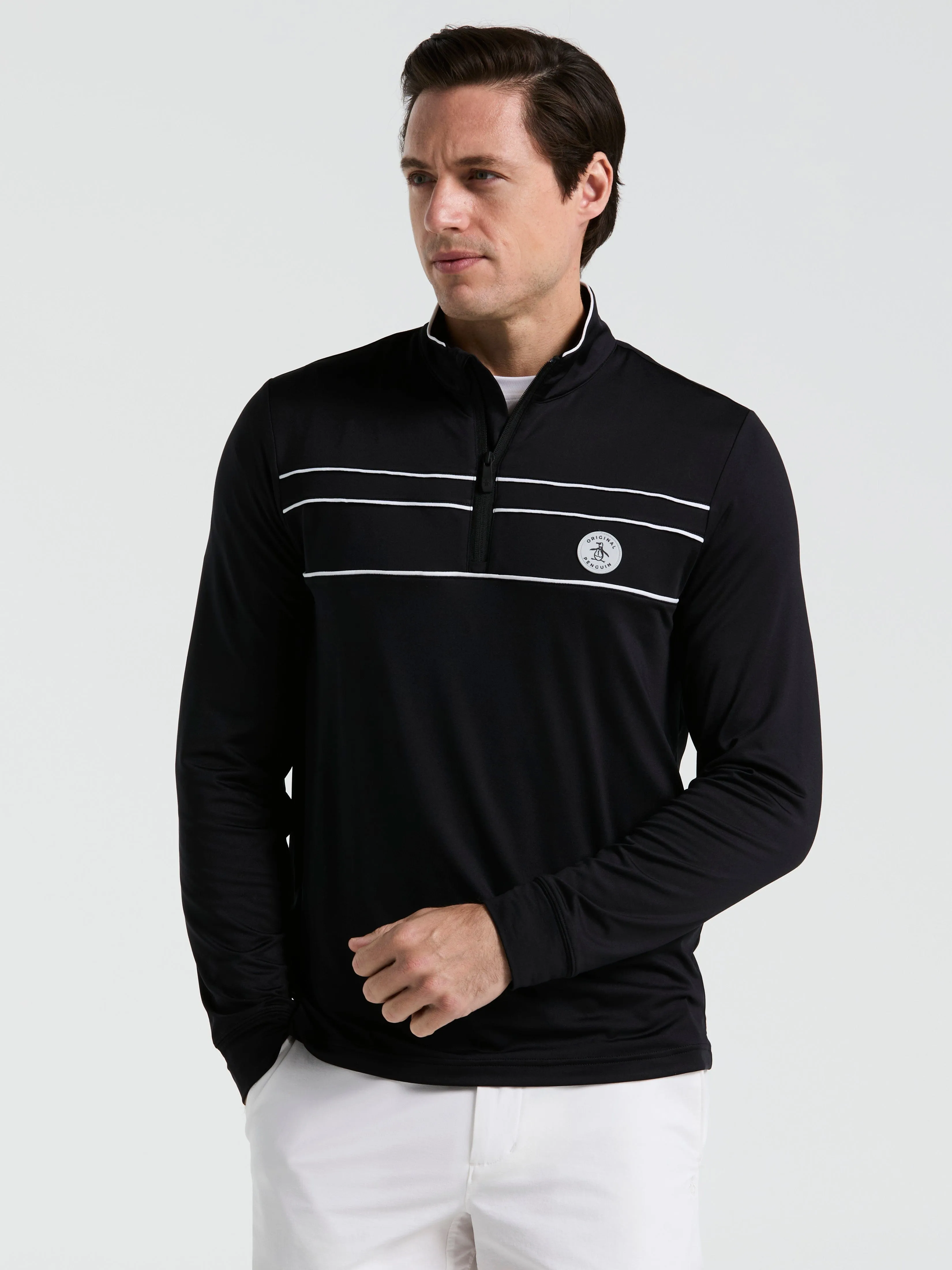 Men's Lightweight 1/4" Zip Corded Pullover Golf Base Layer