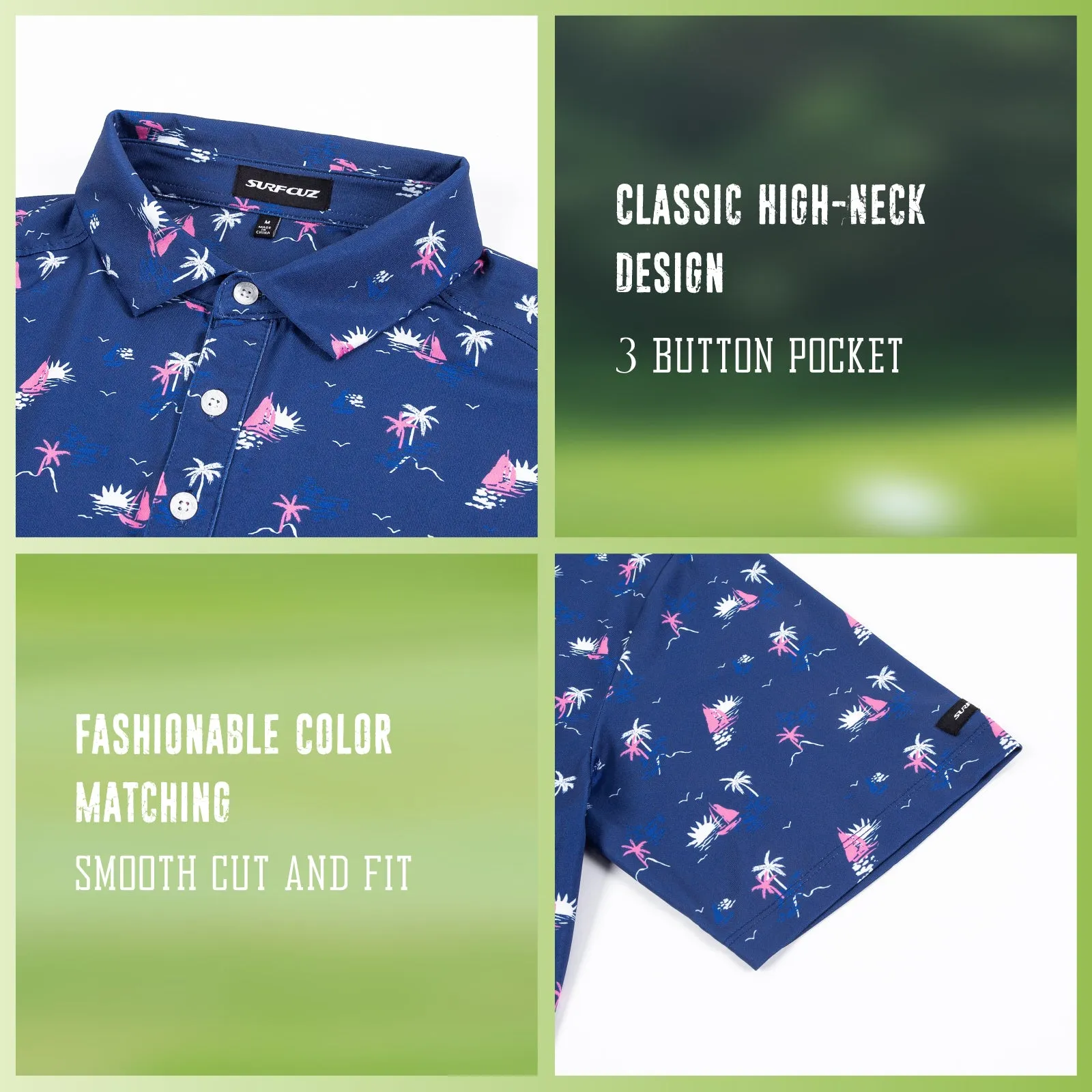 Men's Quick-Dry Golf Polo Shirts