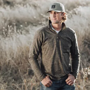 Men's STS Quarter Zip Chocolate Heather Pullover