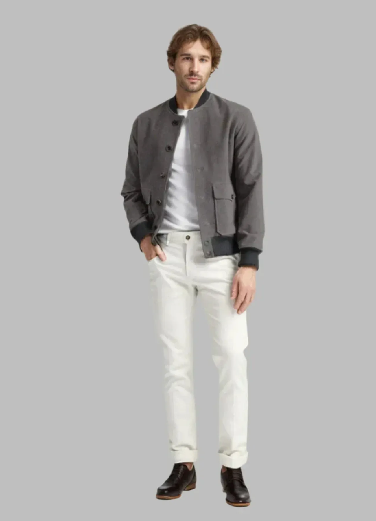 Men's stylish casual jacket - versatile lightweight outerwear with handy pockets