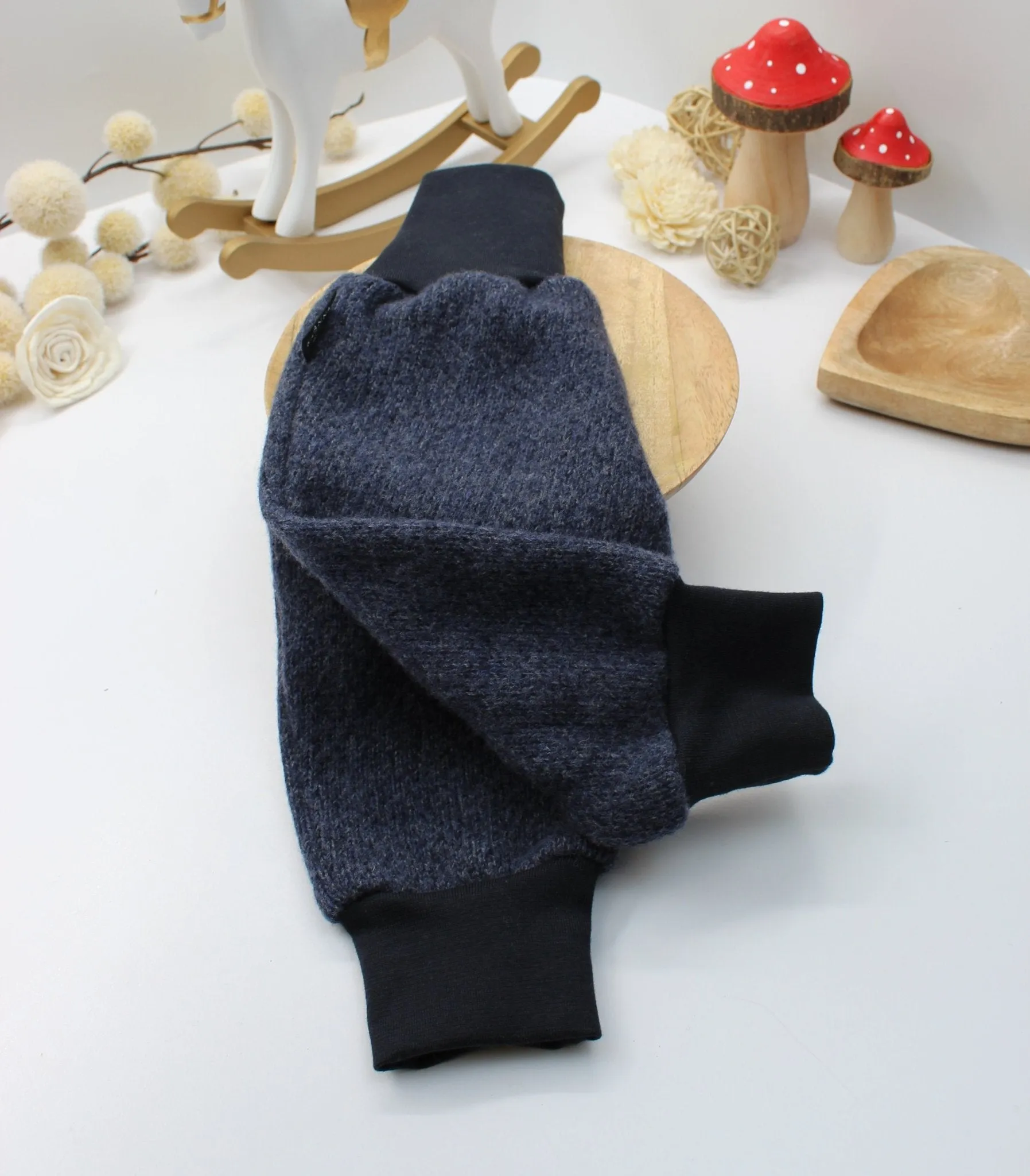 Merino Wool Winter Baggy Pants - Navy Blue 4 - 6 Years