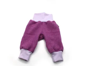 Merino Wool Winter Baggy Pants - Pink 0 - 1 Year