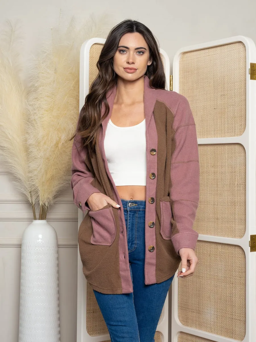 Mia long sleeve button jacket