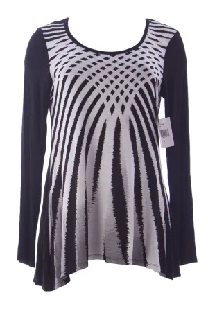 MIRACLEBODY  by Miraclesuit Women's Black Faye Dream Weaver Print Top