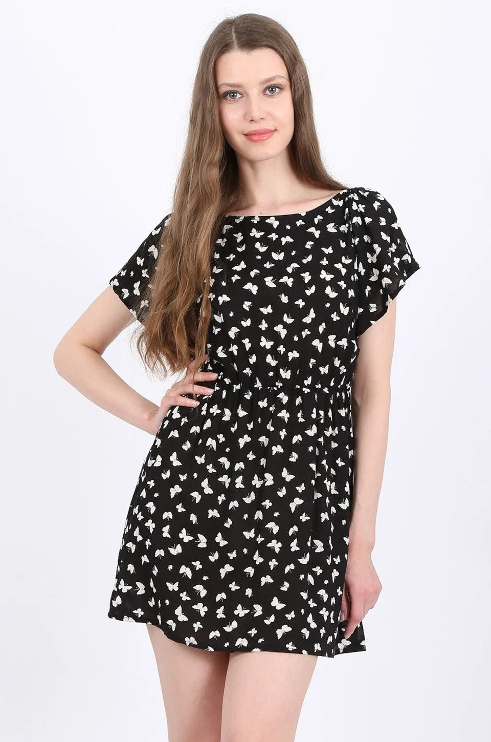 MISS PINKI Lauren Butterfly sundress in black