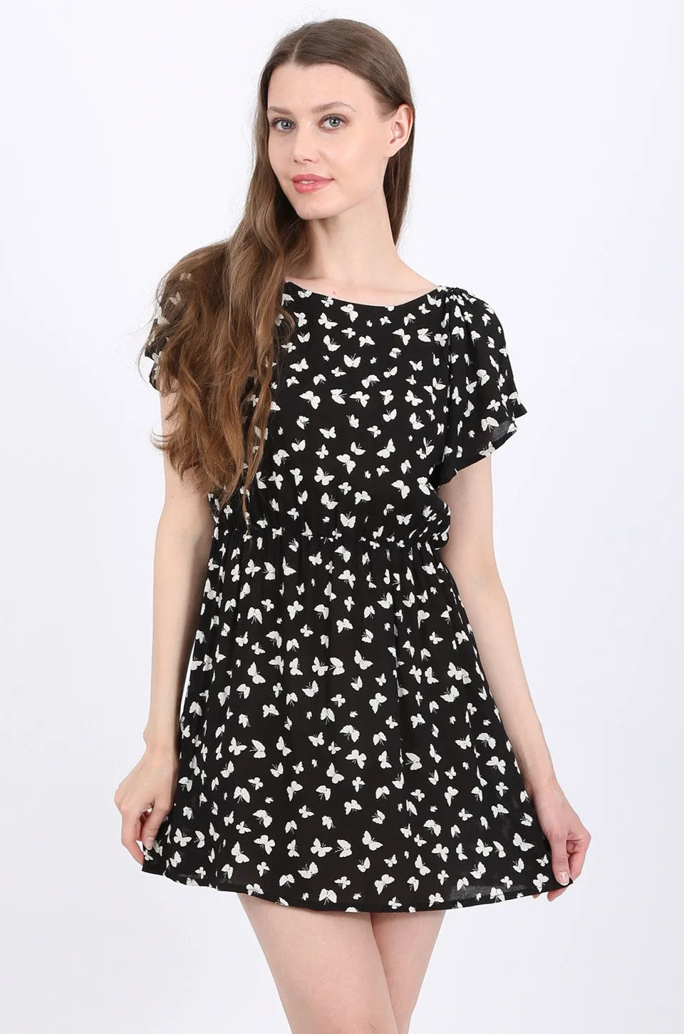 MISS PINKI Lauren Butterfly sundress in black