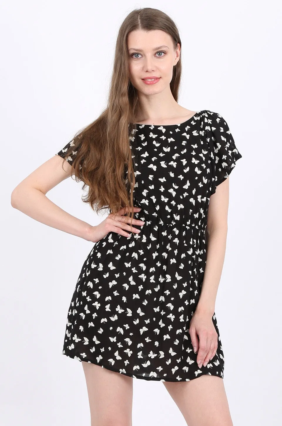 MISS PINKI Lauren Butterfly sundress in black