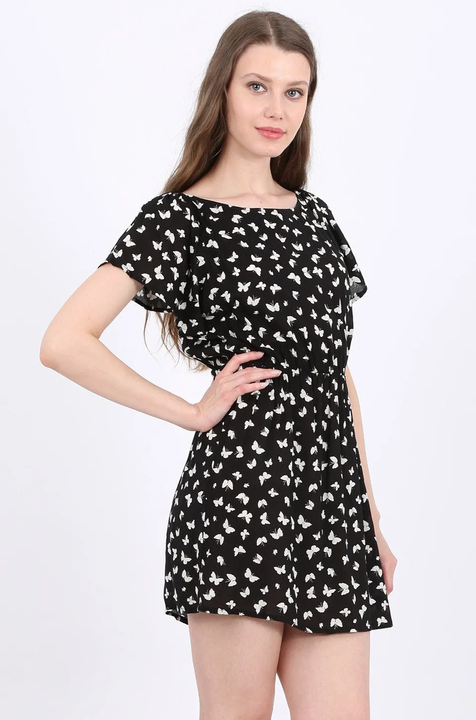 MISS PINKI Lauren Butterfly sundress in black